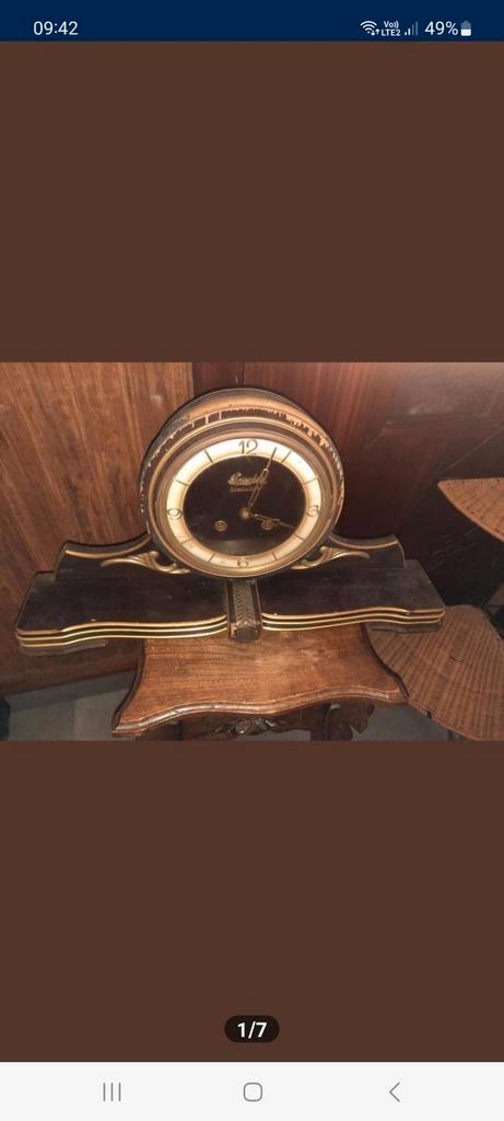 Holorge open haard jaar 1960 Manzher Schwebe Anker, Antiek en Kunst, Antiek | Klokken, Ophalen