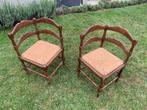 2 chaises en bois + paille, Ophalen, Twee, Bruin, Zo goed als nieuw