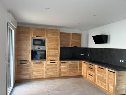 Meubles de cuisine chêne massif vernis, Huis en Inrichting, Keuken | Complete keukens, Nieuw, Hoekkeuken, Overige kleuren, Hout