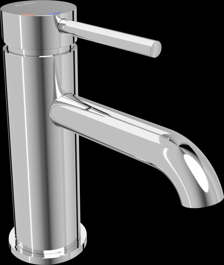 2x Blaufoss Round EcoStart wastafelkraan, Bricolage & Construction, Sanitaire, Neuf, Robinet, Chrome, Enlèvement