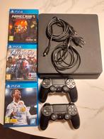 PlayStation 4 met 2 controllers en 3 spelletjes, Games en Spelcomputers, Ophalen, Gebruikt, Met 2 controllers, Met games