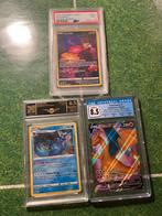 3 gegrade (psa) pokémon kaarten, Ophalen of Verzenden, Nieuw, Overige typen, Foil