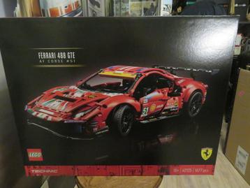 Lego Technic 42125 Ferrari 488 GTE "AF Corse #51" (2019), Kinderen en Baby's, Speelgoed | Duplo en Lego, Ophalen of Verzenden