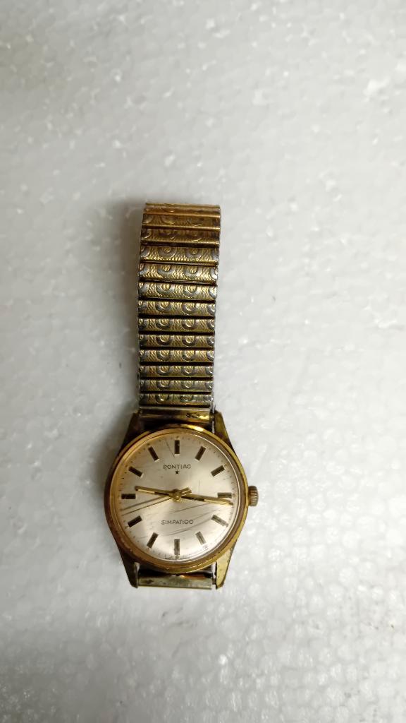 Pontiac horloges et, Handtassen en Accessoires, Horloges | Heren, Gebruikt, Polshorloge, Overige merken, Staal, Ophalen of Verzenden