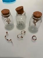 Miab roze goudkleurige oorbel hanger en mini rounds, Ophalen, Goud