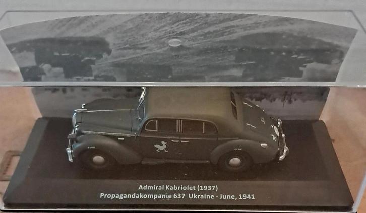 Opel Admiral Kabriolet 1937 (Ukraine 1941), 1:43 dans la vit, Hobby & Loisirs créatifs, Voitures miniatures | 1:43, Enlèvement ou Envoi