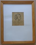 ALBERT VAN DYCK / JONG MEISJE / ORIGINEEL WERK / 63x50cm KAD, Ophalen of Verzenden