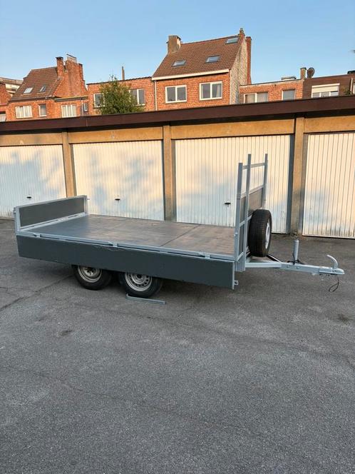 Platte aanhangwagen te huur. Geen rijbewijs voor aanhangwage, Auto diversen, Aanhangers en Bagagewagens, Zo goed als nieuw, Ophalen