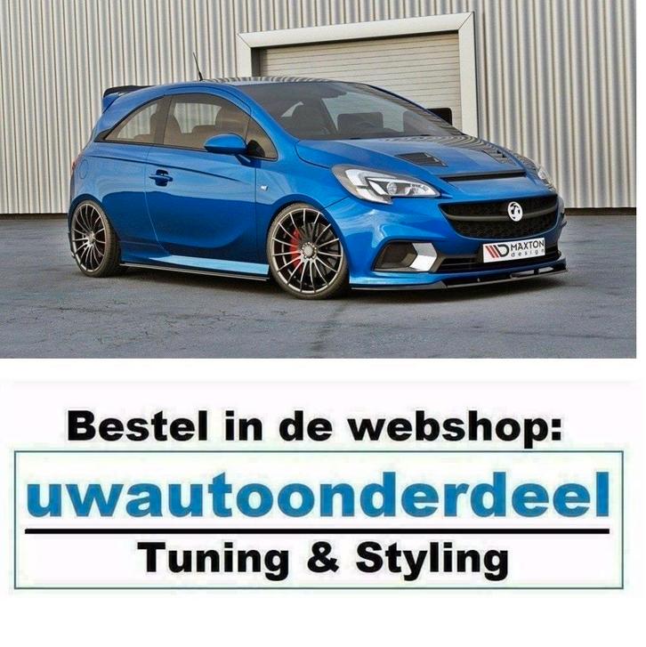 Maxton Spoiler Lip Splitter Voor Opel Corsa E OPC VXR, Auto diversen, Tuning en Styling, Verzenden