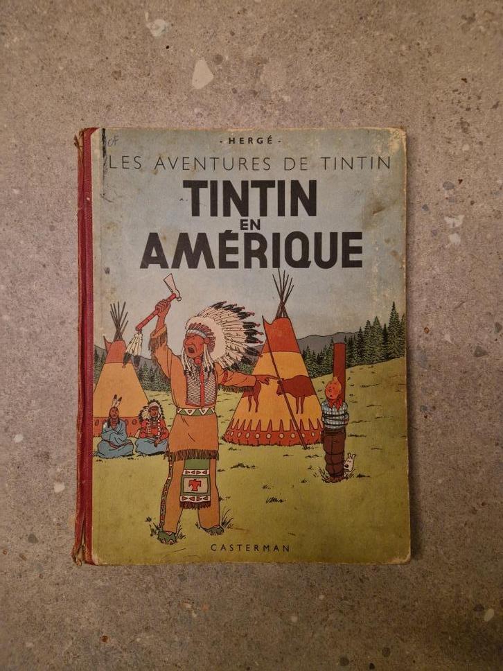 Tintin en Amérique / Kuifje in Amerika (FR), Boeken, Stripverhalen, Gelezen, Eén stripboek, Ophalen of Verzenden