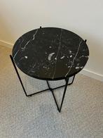Bijzettafel  met marmer blad, Huis en Inrichting, Overige materialen, Minder dan 55 cm, Gebruikt, Rond