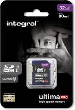 Integral 32GB SDHC UltimaPro 32GB SDHC UHS-I Class 10, TV, Hi-fi & Vidéo, Photo | Cartes mémoire, 32 GB, SDHC, Enlèvement ou Envoi