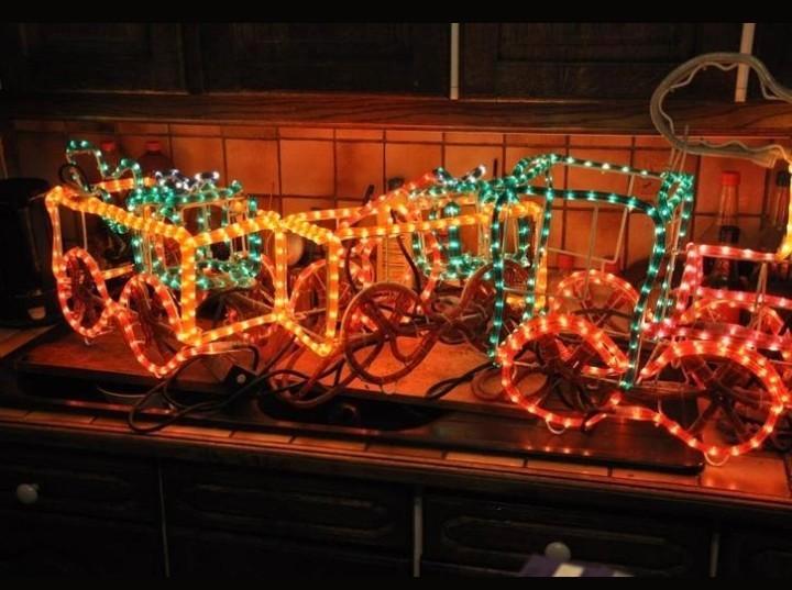 D   grand train lumineux deco de noel, Diversen, Kerst, Gebruikt, Ophalen
