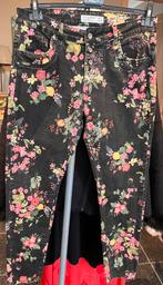 Pantalon noir et fleuri T 42, Ophalen, Zo goed als nieuw, Zwart