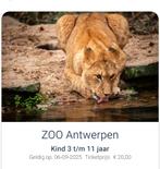 Tickets zoo antwerpen, Tickets en Kaartjes, Drie personen of meer, Ticket of Toegangskaart