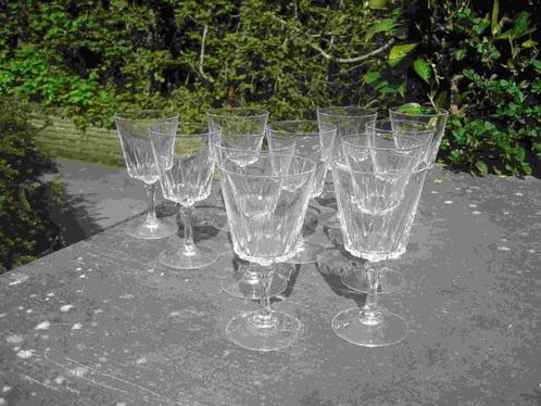 VERRES A VIN EN CRISTAL (12), Antiek en Kunst, Antiek | Glaswerk en Kristal, Ophalen