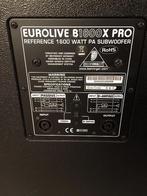 Behringer eurolive pro B1520 & pro B1800X boxen, Musique & Instruments, DJ sets & Platines, Comme neuf, Behringer, Enlèvement ou Envoi