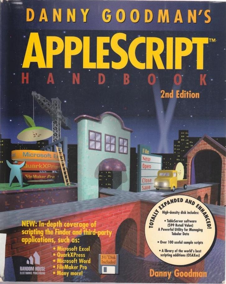 Danny Goodman's Applescript Handbook, Livres, Informatique & Ordinateur, Comme neuf, Logiciel, Enlèvement ou Envoi