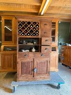 Teak buffetkast Buitenkast Drankenkast, Nieuw, Ophalen of Verzenden, Minder dan 150 cm, Metaal