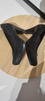 Schoen, pumps van zwart leer en suède, 37 Clarks, Kleding | Dames, Verzenden, Zwart, Zo goed als nieuw, Schoenen met hoge hakken