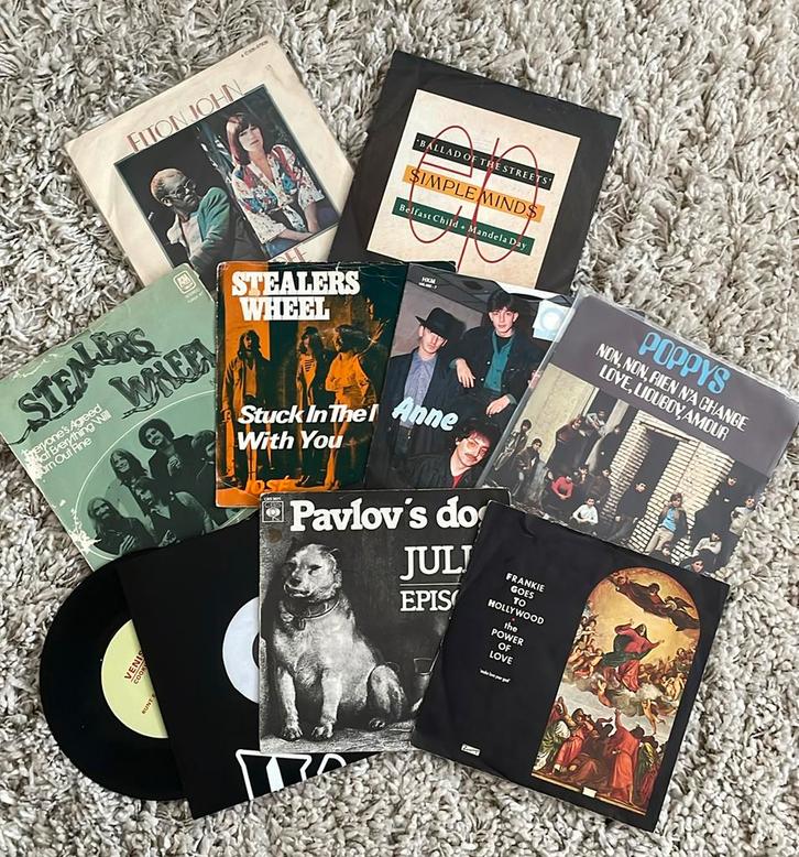 11 singles 45T - Stealers Wheel Mott Pavlov's Dog Poppys ..., Cd's en Dvd's, Vinyl Singles, Gebruikt, Single, Ophalen