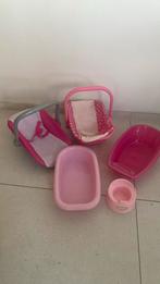 2 poppenbadjes+potje+ 2x maxicosi, Kinderen en Baby's, Speelgoed | Poppen, Ophalen, Gebruikt