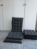 4+2 zwarte stoelkussens IKEA vr o.a. de Nammaro stoelen, Tuin en Terras, Zo goed als nieuw, Ophalen