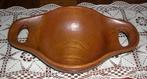 vintage massief teak houten schaal  / kom, Ophalen of Verzenden
