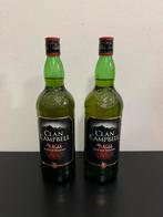 Lot de 2 bouteilles de whisky Clan Campbell neuves 1L, Nieuw