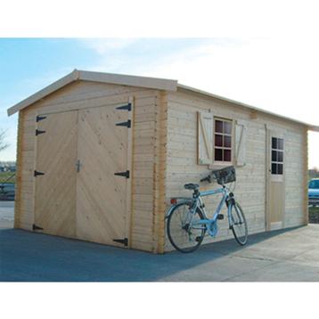 Abri de jardin avec cabanes en rondins, garage traditionnel 