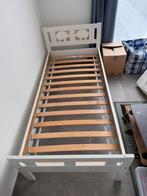 Peuterbed met lattenbodem, wit, 70x160 cm, Ophalen, Zo goed als nieuw, Lattenbodem