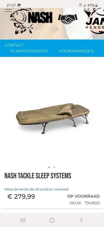 Nash Tackle Sleep system te koop als nieuw  beschikbaar voor biedingen