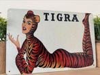 Metalen reclamebord Tigra, Verzamelen, Merken en Reclamevoorwerpen, Ophalen of Verzenden, Nieuw, Reclamebord