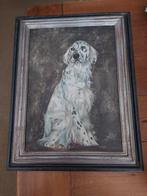 Mooi schilderij van Engelse Setter op doek, Ophalen of Verzenden