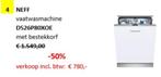 vaatwasmachine NEFF, Ophalen, Voorspoelprogramma, Minder dan 10 liter, Nieuw