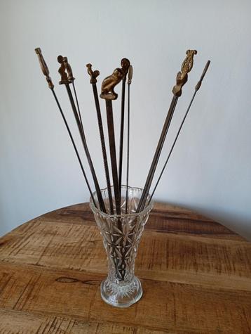 Vintage set van 10 grote shish kebab spiesen  beschikbaar voor biedingen
