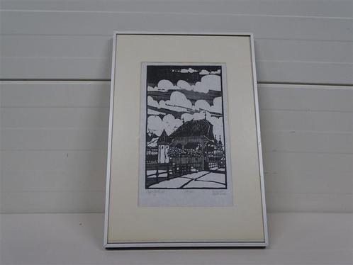 A4923 Gesigneerde print Nr.38/100, Antiek en Kunst, Kunst | Etsen en Gravures, Ophalen of Verzenden