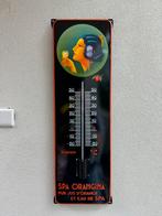 SPA Orangina grote emaille thermometer, Verzamelen, Ophalen of Verzenden, Zo goed als nieuw, Reclamebord