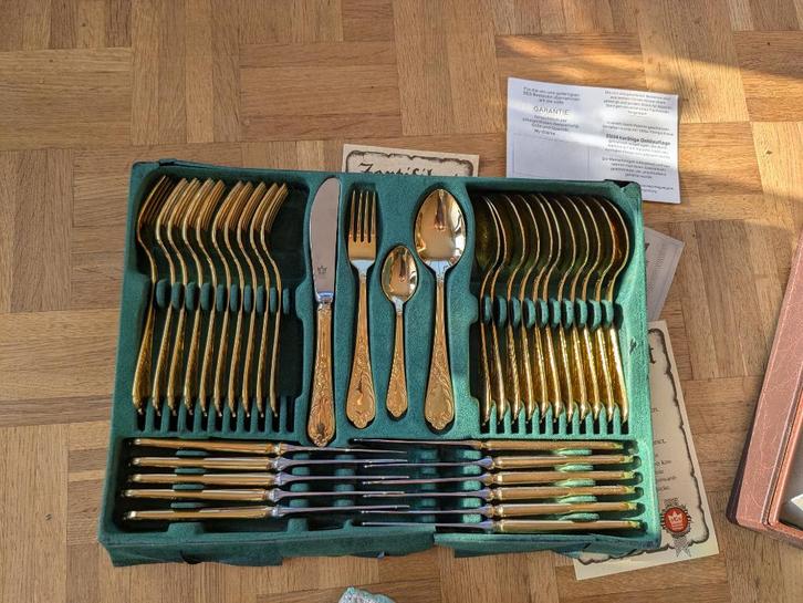 solingen verguld bestek 12 personen Modell 900, Antiek en Kunst, Antiek | Bestek, Ophalen of Verzenden