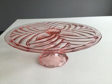 Art Deco taartschotel glas beschikbaar voor biedingen