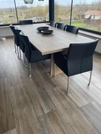 stoelen 8, Huis en Inrichting, Ophalen, Gebruikt, Zwart, Leer