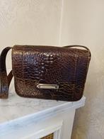 Bruine handtas in baby croco, Ophalen, Gebruikt, Bruin, Leer