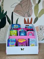 Kleurrijke boekenkast verbaudet met 3 niveaus op wielen, Ophalen, 50 tot 70 cm, Zo goed als nieuw, 75 tot 100 cm