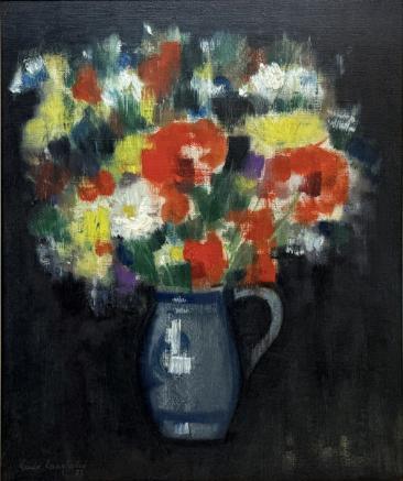 Ludo Laagland (1923-2006): Bloemenstilleven (71 x 81 cm), Antiek en Kunst, Kunst | Schilderijen | Klassiek, Ophalen of Verzenden