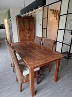 Tafel eetplaats en stoelen, Huis en Inrichting, Tafels | Eettafels, Ophalen, Gebruikt, 50 tot 100 cm, Vijf personen of meer