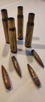 Lot de 4 étuis à balles vides — LC 53 — 20 mm, Enlèvement ou Envoi, Bronze