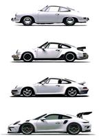 Toile Porsche 911, Synthétique, 50 à 75 cm, 50 à 75 cm, Neuf