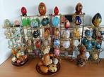 Collection d'oeufs en pierre, en bois, en porcelaine, ..., Ophalen