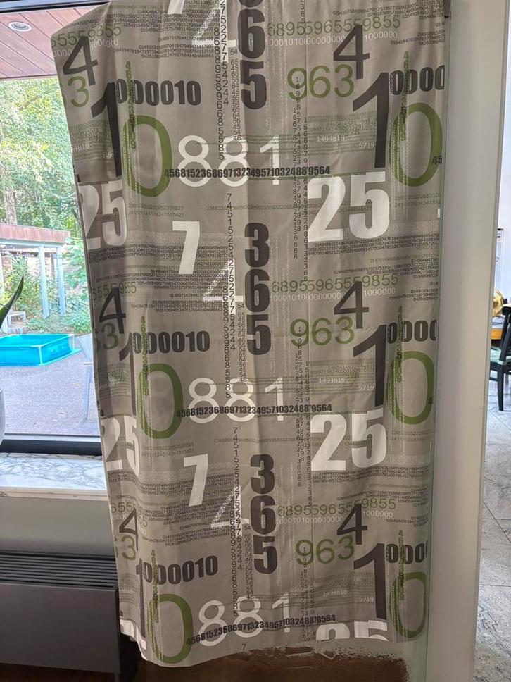 2 paar gordijnen - 2m x 1,80m (BxH), Huis en Inrichting, Stoffering | Gordijnen en Lamellen, Zo goed als nieuw, Ophalen of Verzenden