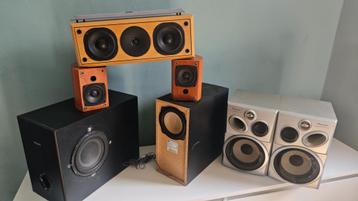 Zelfgemaakte luidsprekers en subwoofer voor thuis beschikbaar voor biedingen